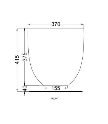 Ceramica Cielo Fluid Bidet Sospseso Monoforo 37X53