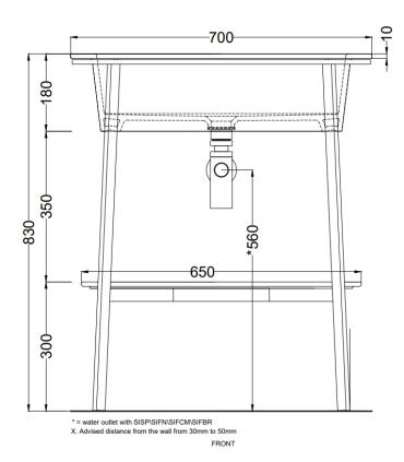 Ceramica Cielo I Catini Oval Washbasin 70X50 H18 without hole