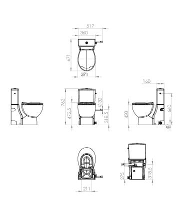 Ceramica Cielo Shui Lavabo Ciotola diametro 40 altezza 18,5