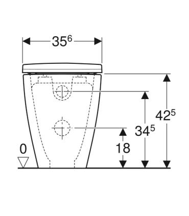 Geberit Acanto Back to wall WC rimfree universal drain