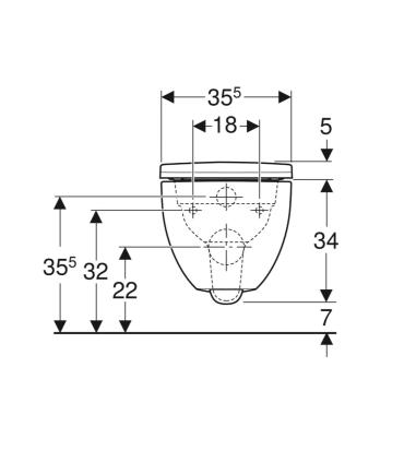 Geberit Acanto Vaso Sospeso rimfree