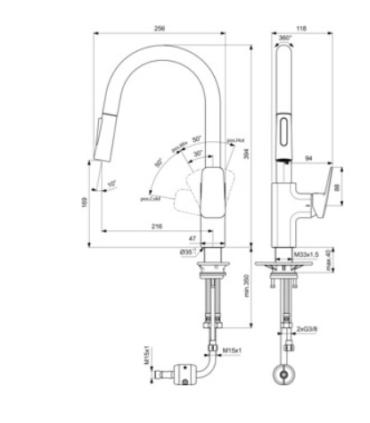 Ideal Standard Ceraplan miscelatore Lavello Monoforo