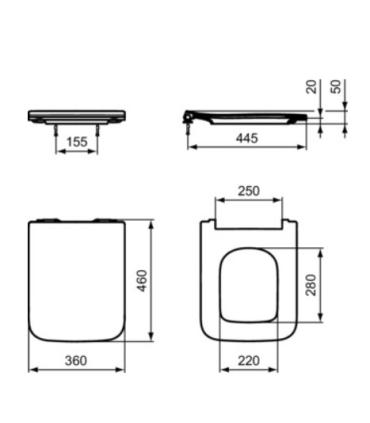 Ideal Standard Blend Cube Slim seat slowed down