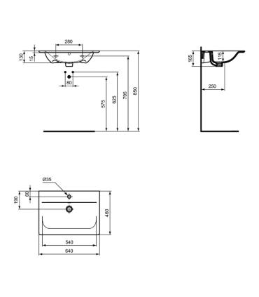 Mitigeur de bain externe Ideal Standard Edge