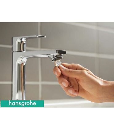 Hansgrohe Rebris E 110 basin mixer with waste