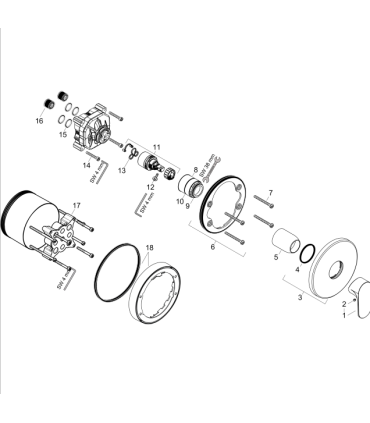 Hansgrohe Rebris S  parte esterna miscelatore doccia incasso