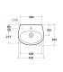 Ceramica Globo Grace Gr045 Suspended Washbasin 45X36