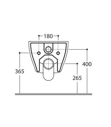 Ceramica Globo Argento Geas2 Vaso Sospeso 70X37