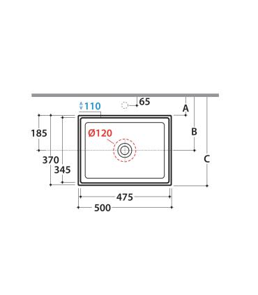 Ceramica Globo Forty3 Fo050 Lavabo appoggio 50X37