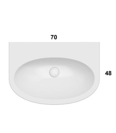 Ceramica Globo 4All Md070 Lavabo 70X48 Blanc