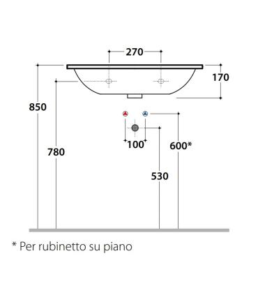 Ceramica Globo 4All Md070 Lavabo 70X48 Blanc