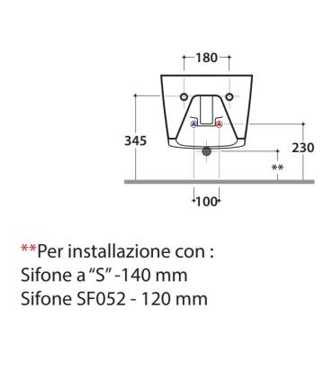 Ceramica Globo Forty3 Fos10 Bidet Suspendu 52X36