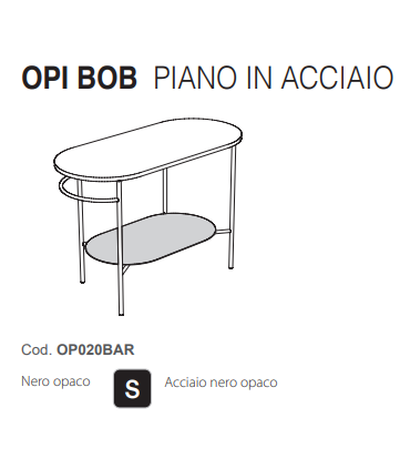 Ceramic Globo Opi Bob Lower shelf For Op019Bar