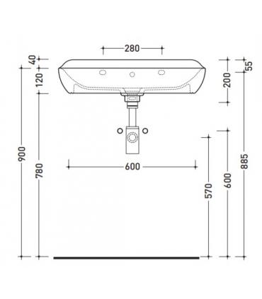 Lavabo da appoggio o sospeso Ceramica Flaminia Fluo