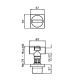 Robinets Zucchetti Aguablu Za5729 partie externe robinet 1/2"