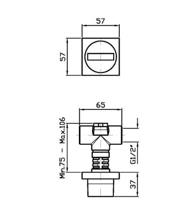 Zucchetti taps Aguablu Za5729 external part tap 1/2"