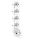 Zucchetti taps Agora Zag662 external part thermostatic shower mixer 4 outlets