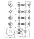 Robinetterie Zucchetti Agora Zag662 partie extérieure mitigeur thermostatique de douche 4 sorties