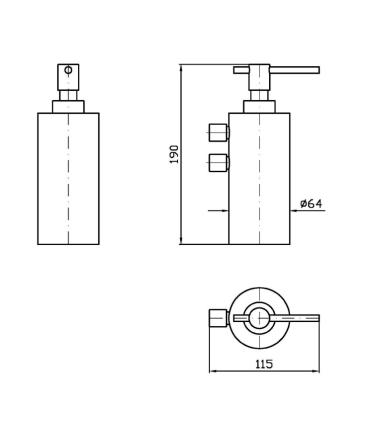 Zucchetti rubinetteria Helm Zad815 Dispenser porta sapone Muro