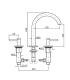 Zucchetti rubinetteria Isy22 Zis3340 Batteria lavabo 3 fori senza scarico