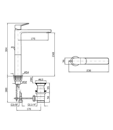 Zucchetti rubinetteria Brim Zbr309 miscelatore Lavabo bocca alta