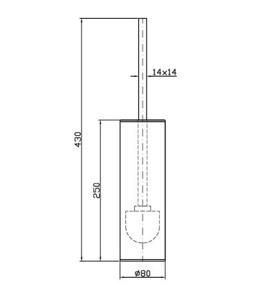 Zucchetti rubinetteria Aguablu C455 porta scopino appoggio