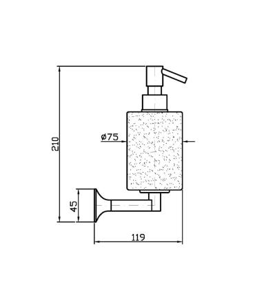 Zucchetti taps Bellagio Zac515 Wall mounted dispenser