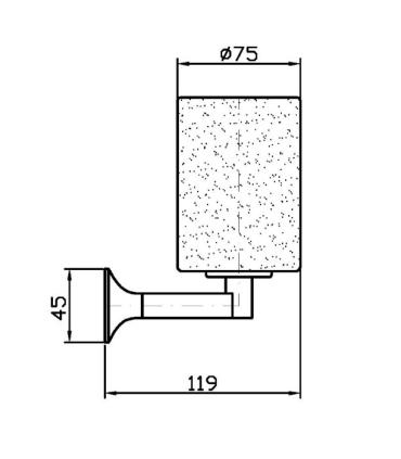 Zucchetti taps Bellagio Zac513 Wall mounted glass holder