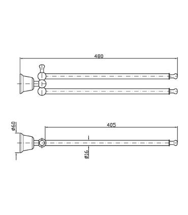 Zucchetti robinets Delfi Zac224 Snodo porte-serviettes