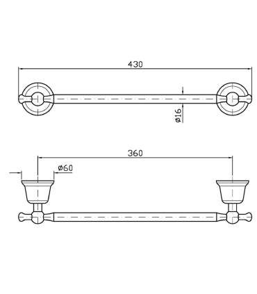 Zucchetti taps Delfi Zac222 towel holder