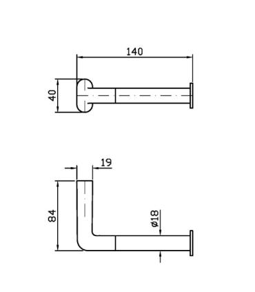 Zucchetti taps Meda Zad930 wall mounted roll holder