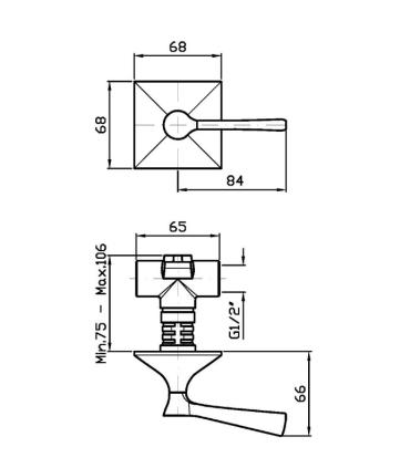 Zucchetti taps Bellagio Zb2729 external part built-in tap