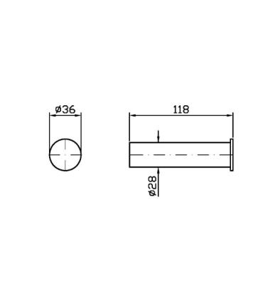 Zucchetti taps Isy22 Zaf130 wall mounted roll holder