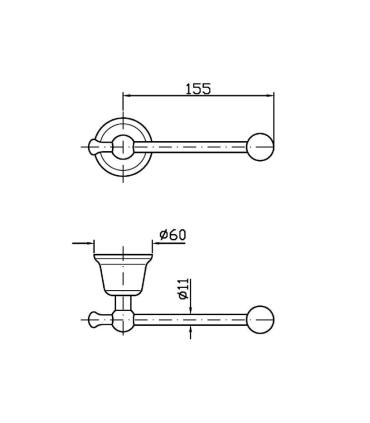 Zucchetti taps Delfi Zac231 roll holder Straight