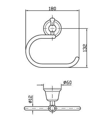 Zucchetti tape Delfi Zac230 porte-rouleau Anneau