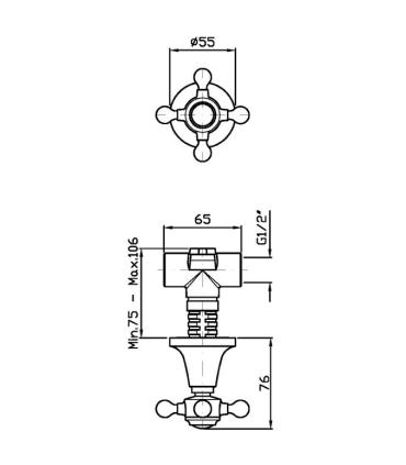 Zucchetti taps Agora Zag729 external part stop tap