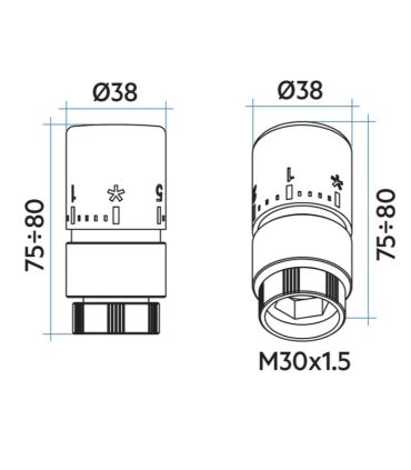 Tête thermostatique à liquide, Irsap