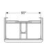 Geberit Smyle Square Suspended Base 75X47