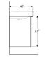 Geberit Smyle Base Suspendue Carrée 75X47