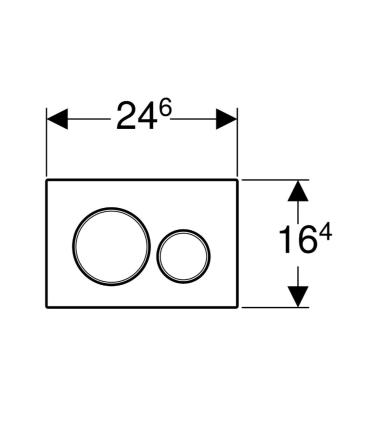 Geberit Sigma20 Nouvelle plaque à 2 boutons pour réservoir