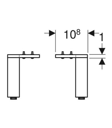 Geberit Smyle Set de Meubles Pieds hauteur 15