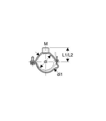 Collier en acier Geberit avec écrou