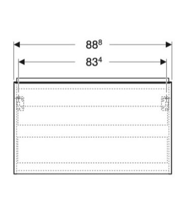 Meuble vasque Geberit Acanto 90 cm