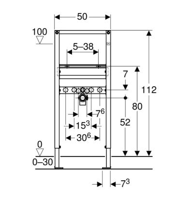 Module Geberit Duofix pour lavabo suspendu, hauteur 112