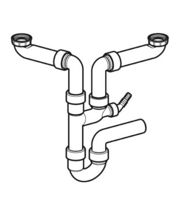 Geberit 152.886 Sink siphon 2 bowls 1"1/2