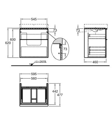 Geberit Icon Base Suspendue 75X47 Lave Mat