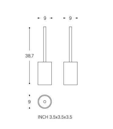 Cosmic Architect S+ floor standing toilet brush holder