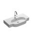 Lavabo sospeso 90x45 cm monoforo predisposto tre fori serie Area art.Y