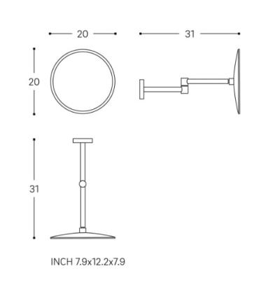 Cosmic Architect S+ Wall-mounted magnifying mirror D20