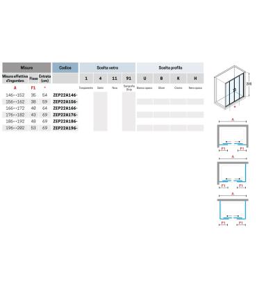 Novellini Zephyros 2.0 2A Sliding door